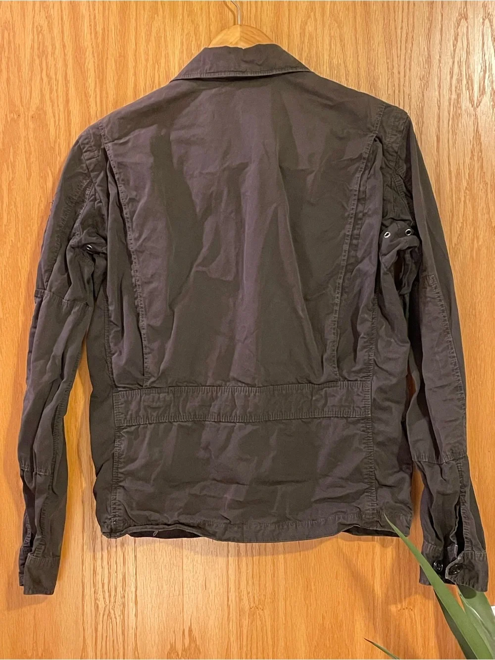 J. Crew Charcoal Military Field Jacket with Front Cargo Pockets